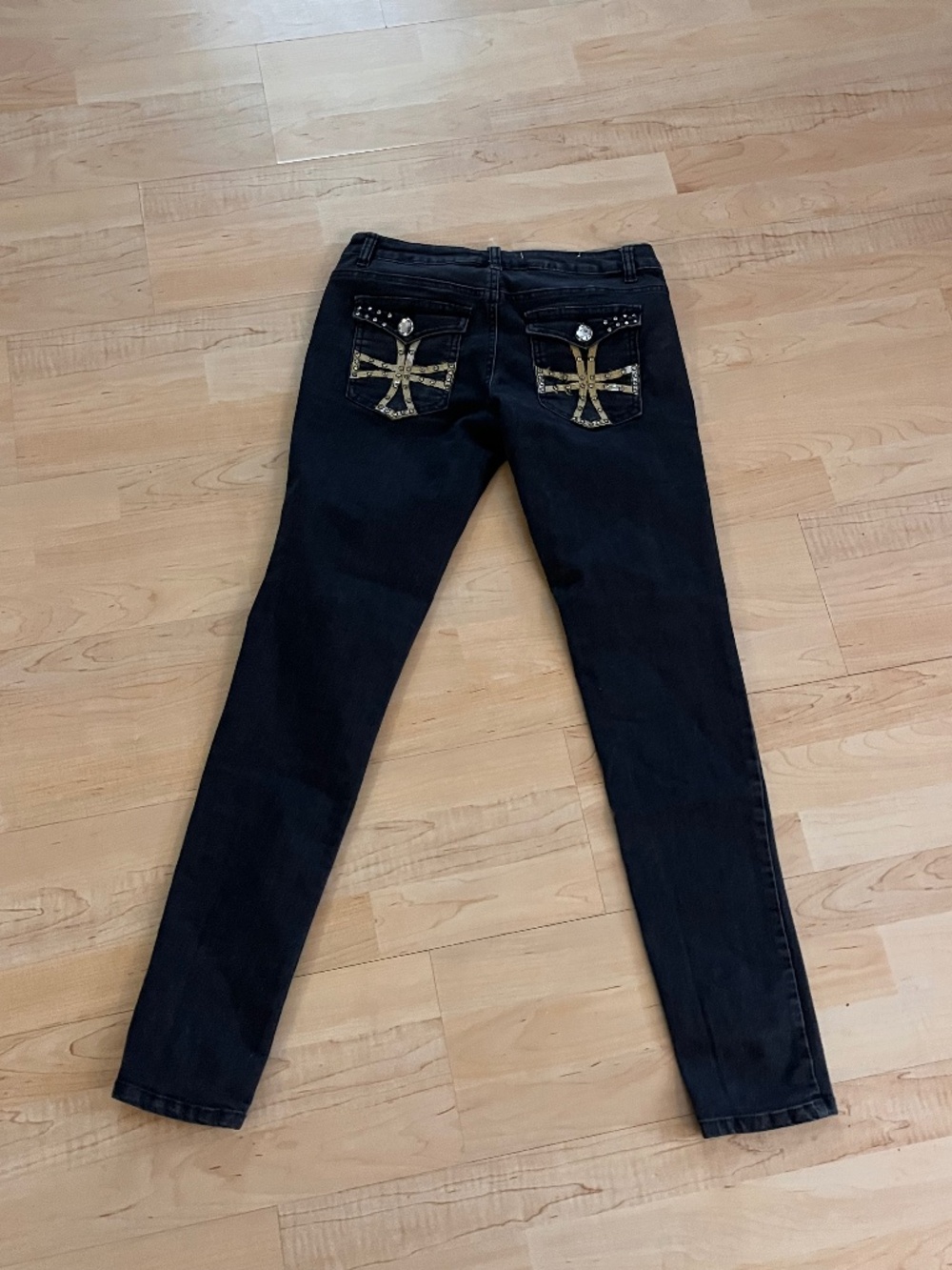 Vintage Y2K Women’s OST Premium Jeans Size 7 Navy Blue Cross